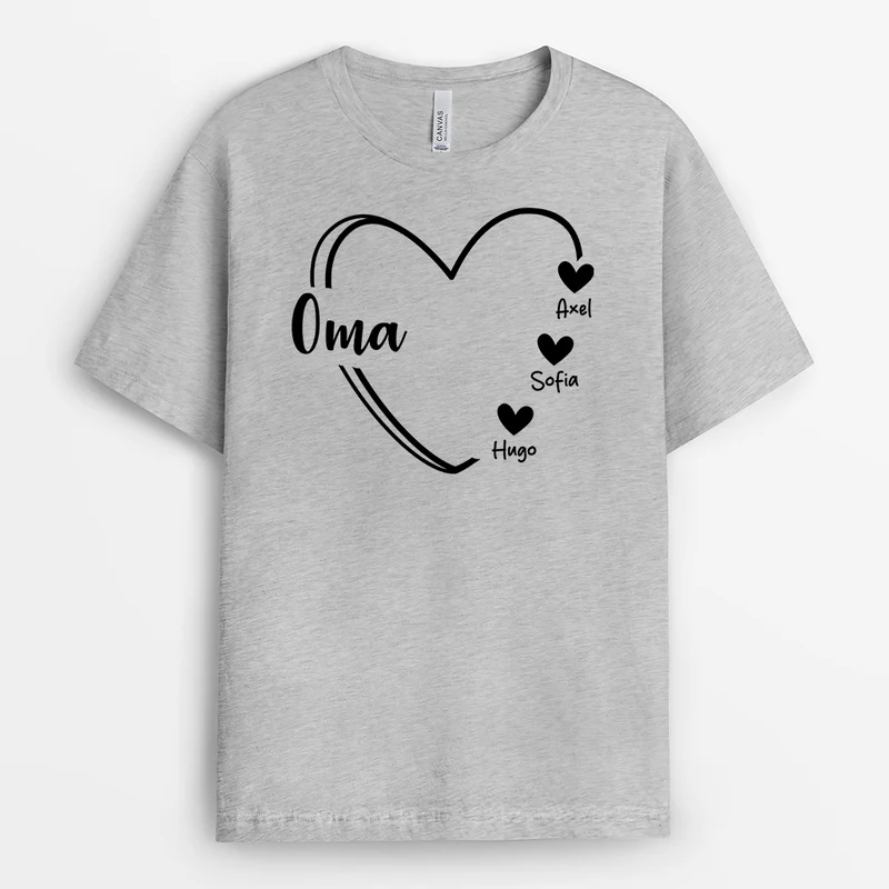 Mama Herz - Personalisiertes Geschenk | T-Shirt für Mamas