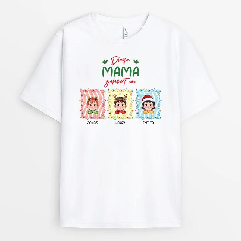 Diese Mama Gehört Zu Neon - Personalisierte Geschenke Für Mama/Papa Shirt