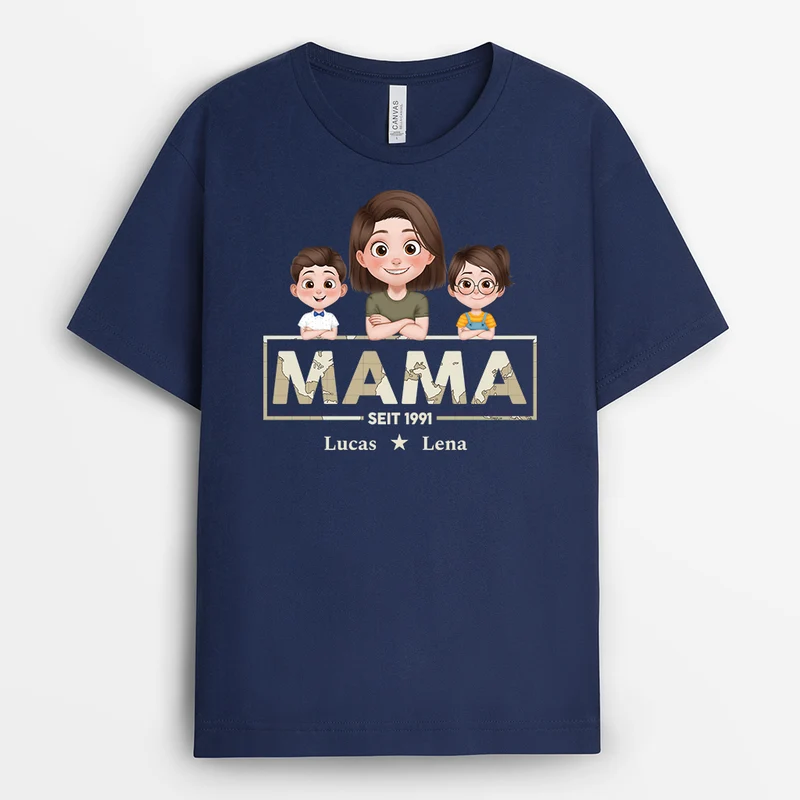 Papa Seit Cartoon - Personalisiertes Geschenk | T Shirt Papa