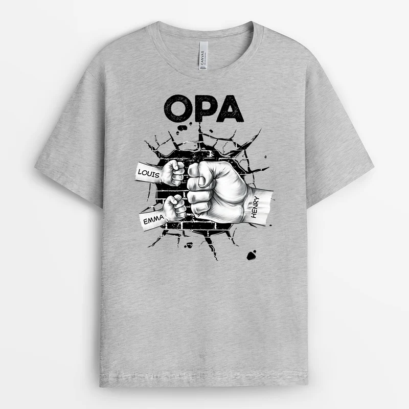 Papa Kinder Und Faust - Personalisiertes Geschenk | T-shirt für Papas