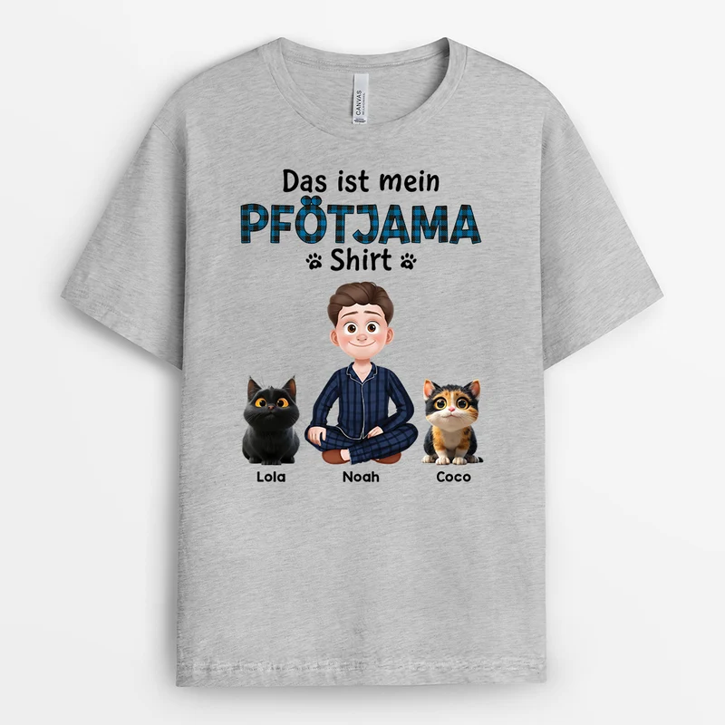 Das Ist Mein Pfötjama Shirt - Personalisiertes Geschenk | T shirt Katze