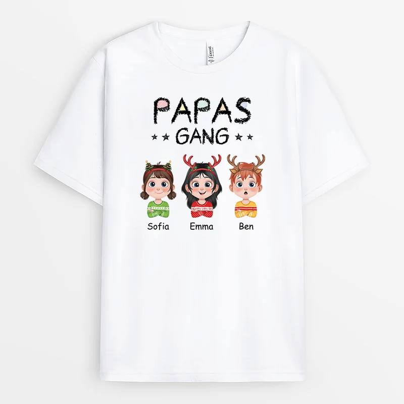 Papas Gang Bunstifte - Personalisierte Weihnachtsgeschenke | T Shirt Papa