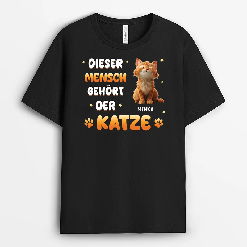Dieser Mensch Gehört Den Katzen - Personalisierte Geschenke Katze | T-Shirt