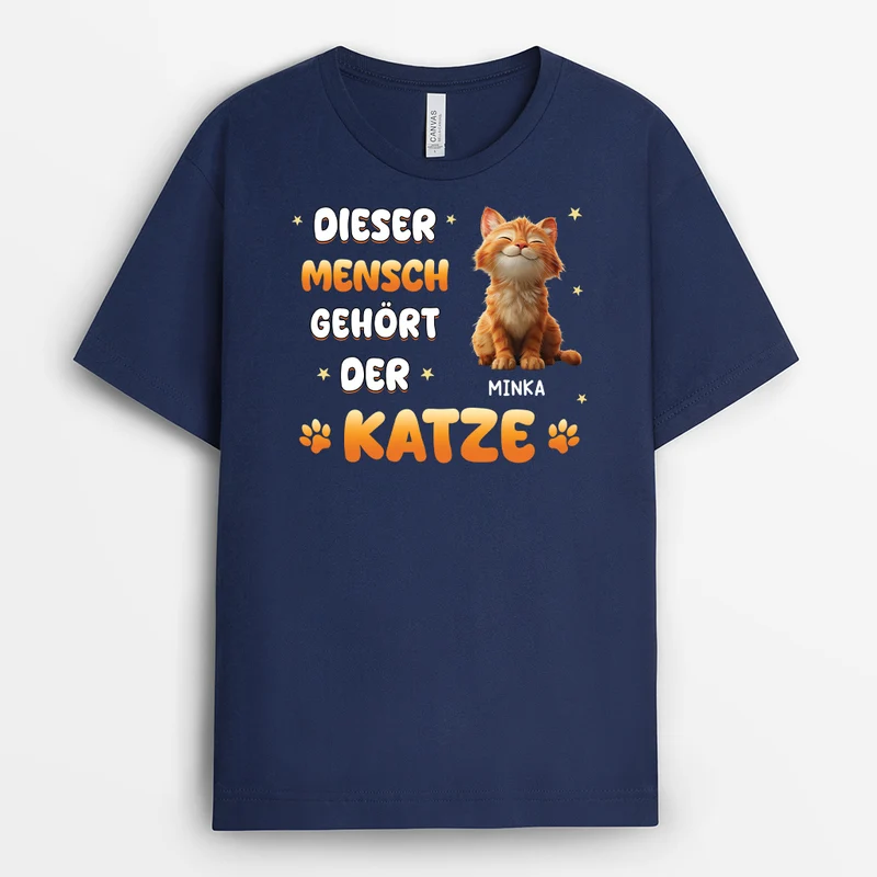 Dieser Mensch Gehört Den Katzen - Personalisierte Geschenke Katze | T-Shirt