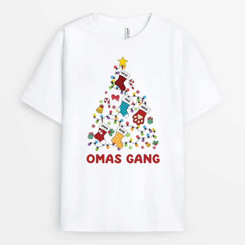 Weihnachtsbaum Omas/Opas Gang - Personalisiertes Geschenk | Weihnachts Opa/Oma T Shirt
