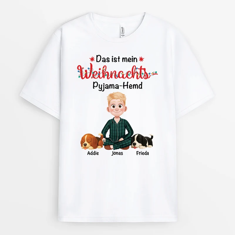 Das Ist Mein Weihnachtspyjama-Hemd - Personalisierte Geschenke Für Hundebesitzer | T Shirt