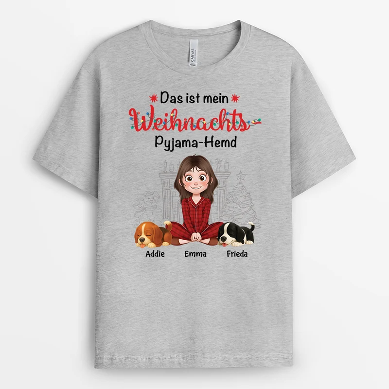 Das Ist Mein Weihnachtspyjama-Hemd - Personalisierte Geschenke Für Hundebesitzer | T Shirt