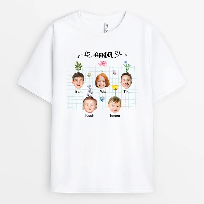 Mama Kinder Und Blumen - Personalisiertes Geschenk | T-shirt für Mamas