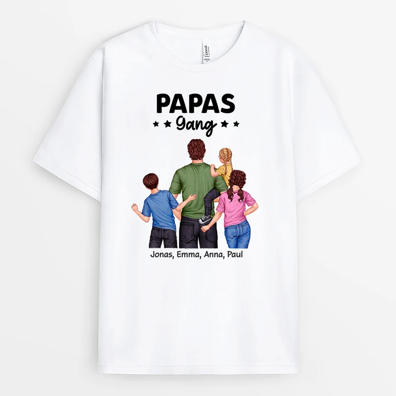 Papas Gang - Personalisiertes Geschenk | Cooles T Shirt Papa