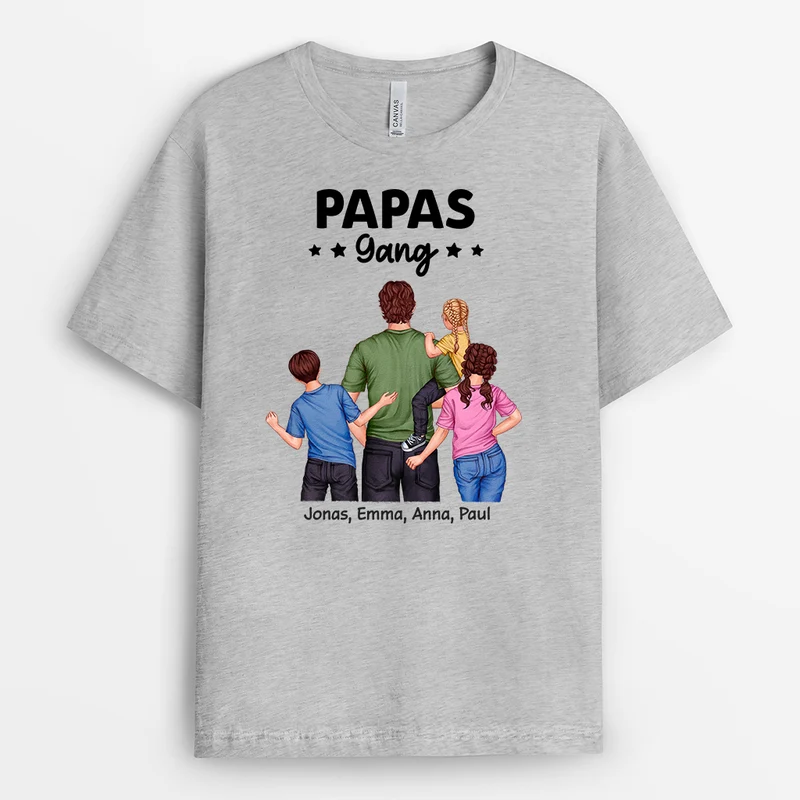 Papas Gang - Personalisiertes Geschenk | Cooles T Shirt Papa