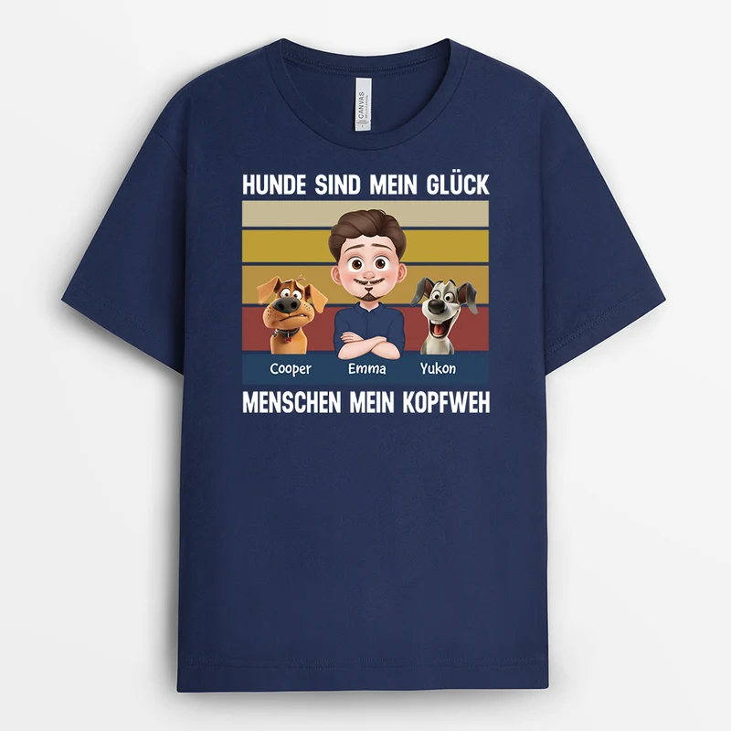 Hunde Sind Mein Glück - Personalisiertes Geschenk | Hunde T-shirts