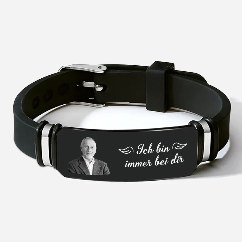 Ich Bin Immer Bei Dir - Personalisiertes Geschenk | Armband Mit Foto zur Erinnerung