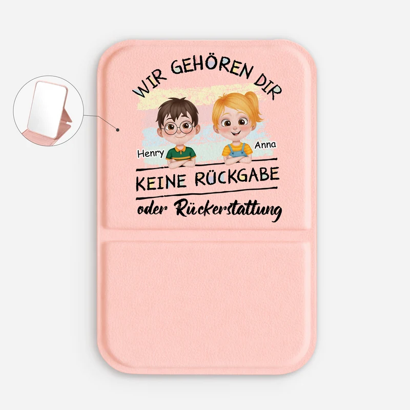 Ich Gehöre Dir Keine Rückgabe Keine Erstattung - Personalisiertes Geschenk | Taschenspiegel Papa/Mama