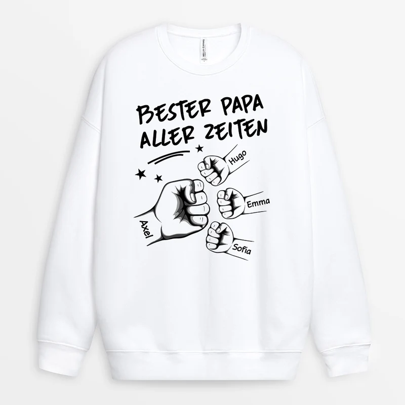 Bester Papa Aller Zeiten - Personalisiertes Geschenk | Pullover Opa/Papa