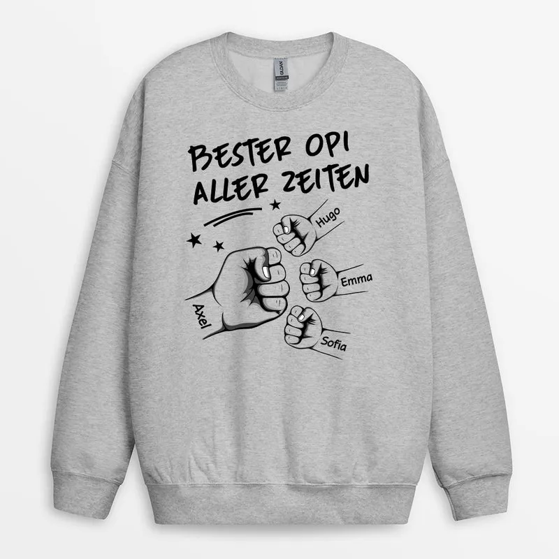 Bester Papa Aller Zeiten - Personalisiertes Geschenk | Pullover Opa/Papa