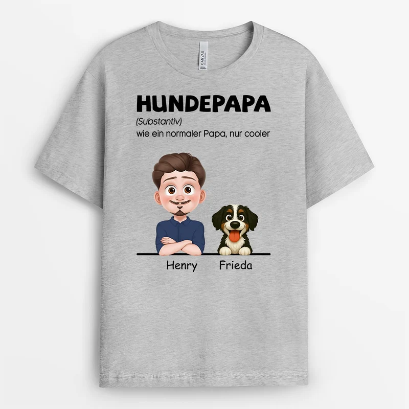 Substantiv Hundemama Cartoon - Personalisierte Geschenke Für Hundebesitzer | T Shirt