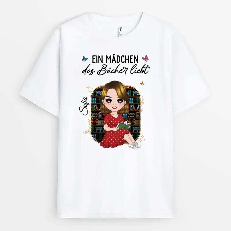 Ein Mädchen Das Bücher Liebt - Personalisierte Geschenke Für Leseratten Frauen | T Shirts