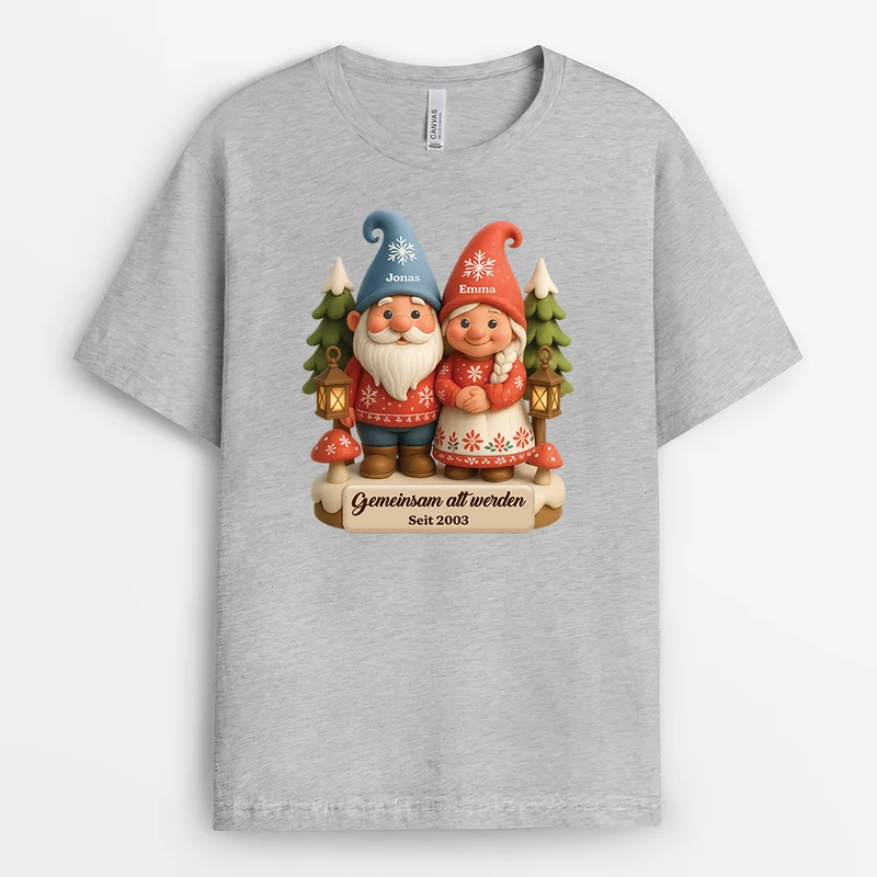 Gemeinsam Alt Werden Seit - Personalisierte Weihnachtsgeschenke | Partner T Shirt