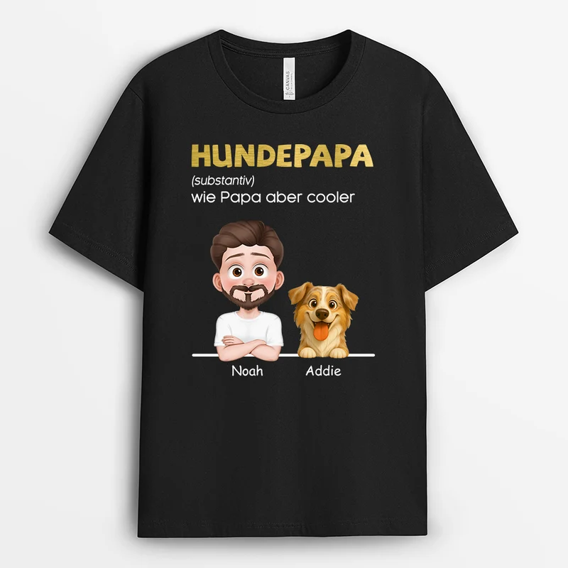Hundepapa/Hundemama Substantiv - Personalisierte Geschenke Für Hundebesitzer | T Shirt