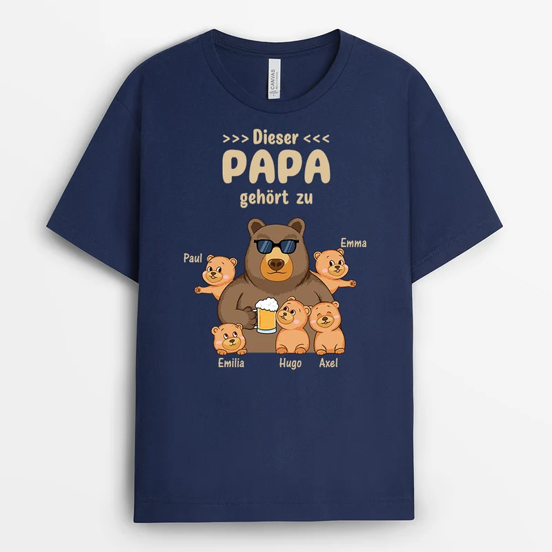 Diese Oma/Mama Gehört Zu - Personalisiertes Geschenk | T-shirt für Mama Bär