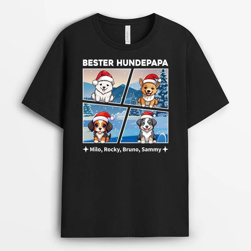 Beste Hundemama Hundepapa - Personalisiertes Geschenk | T-shirt für Hundeliebhaber