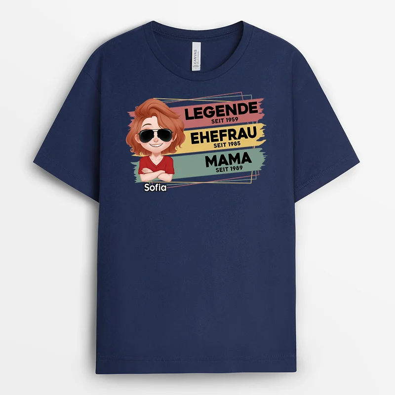 Legende Ehemann Papa Cartoon - Personalisiertes Geschenk | T Shirt Papa
