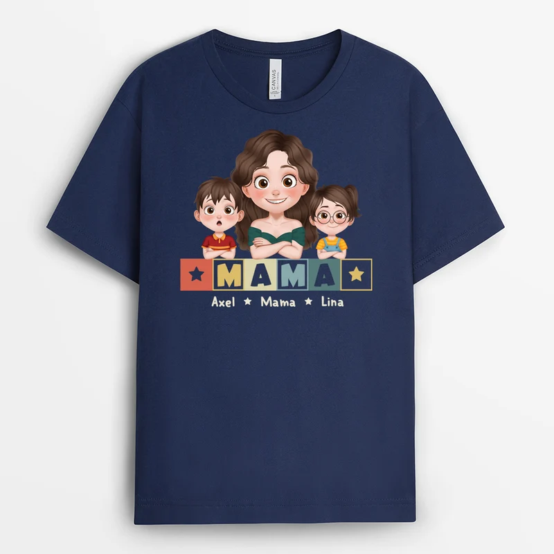 Papa Cartoon - Personalisiertes Geschenk | T Shirt Papa