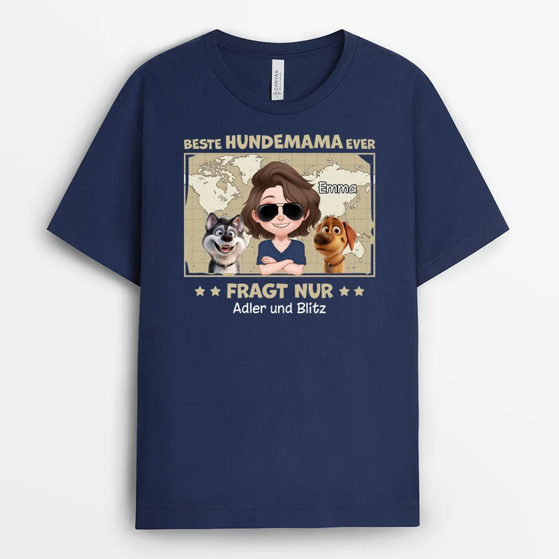 Bester Hundepapa Aller Zeiten Fragt Nur - Personalisiertes Geschenk | Hunde T-shirts
