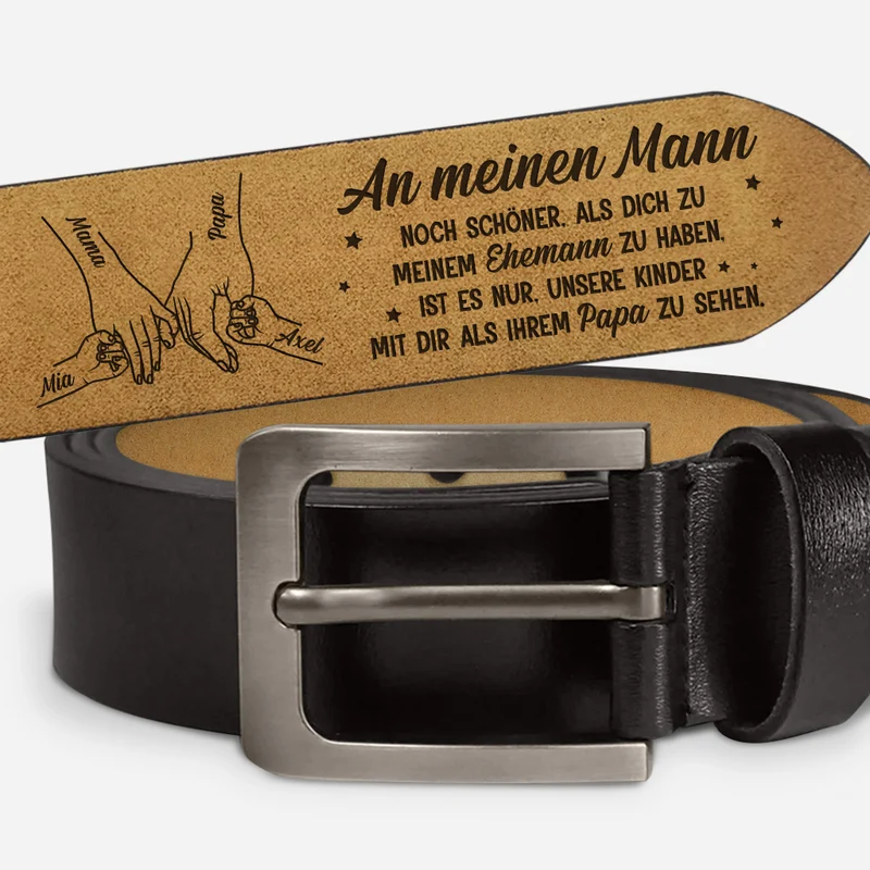 An Meinen Mann Papa - Personalisiertes Geschenk | Gürtel Papa