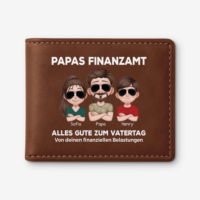 Papas Finanzamt - Personalisierte Geschenke Herren | Portemonnaie