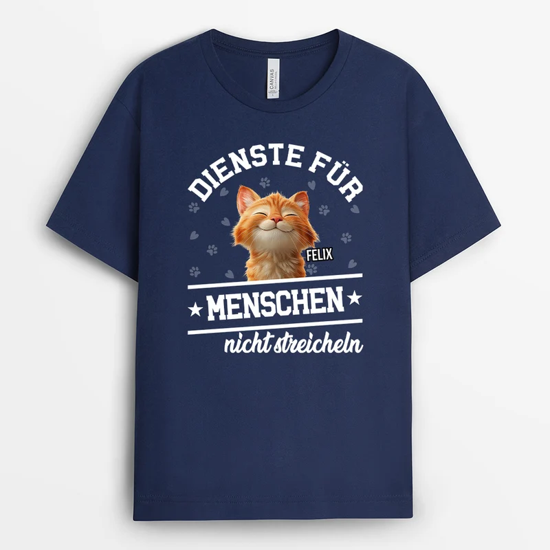 Dienste Für Menschen - Personalisiertes Geschenk | T shirt Katze