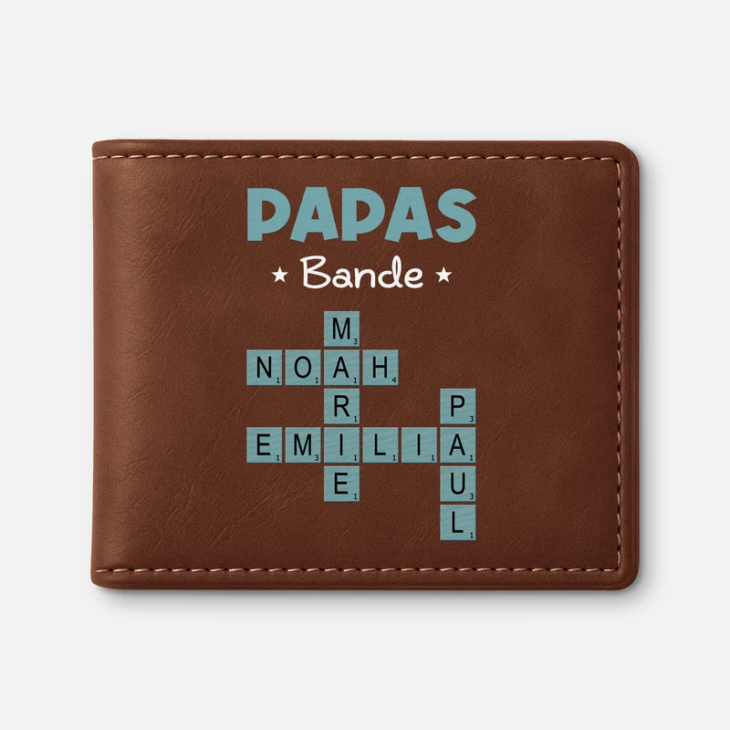 Papas Gang - Personalisierte Kreuzworträtsel Geschenke Herren | Portemonnaie