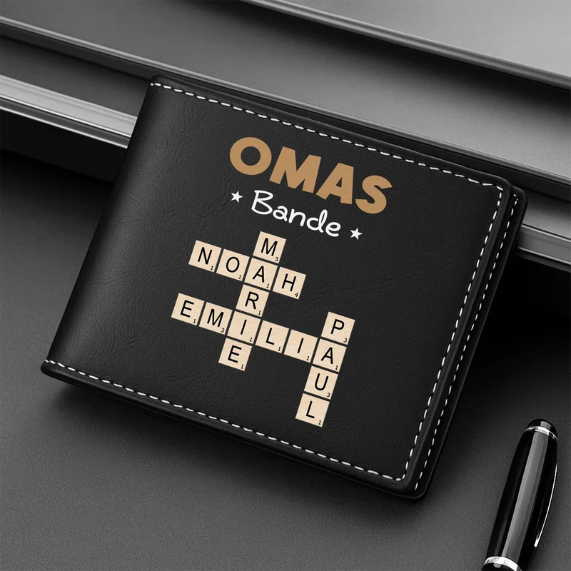 Papas Gang - Personalisierte Kreuzworträtsel Geschenke Herren | Portemonnaie