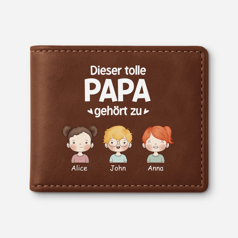 Dieser Großartige Papa Gehört Zu - Personalisierte Geschenke Herren | Portemonnaie