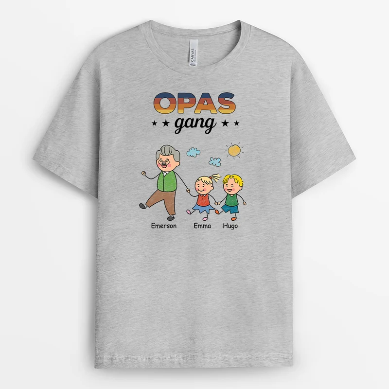 Mamas Gang Vintage - Personalisiertes Geschenk | Weiße T Shirts Damen im Basic-Stil