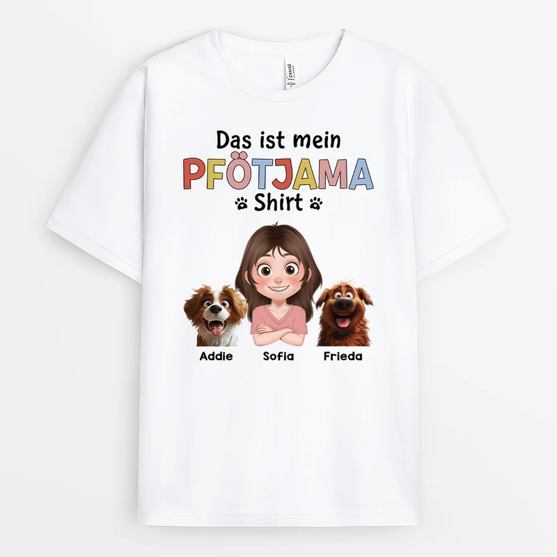 Das Ist Mein Pfötjama Shirt - Personalisiertes Geschenk | T shirt Hund