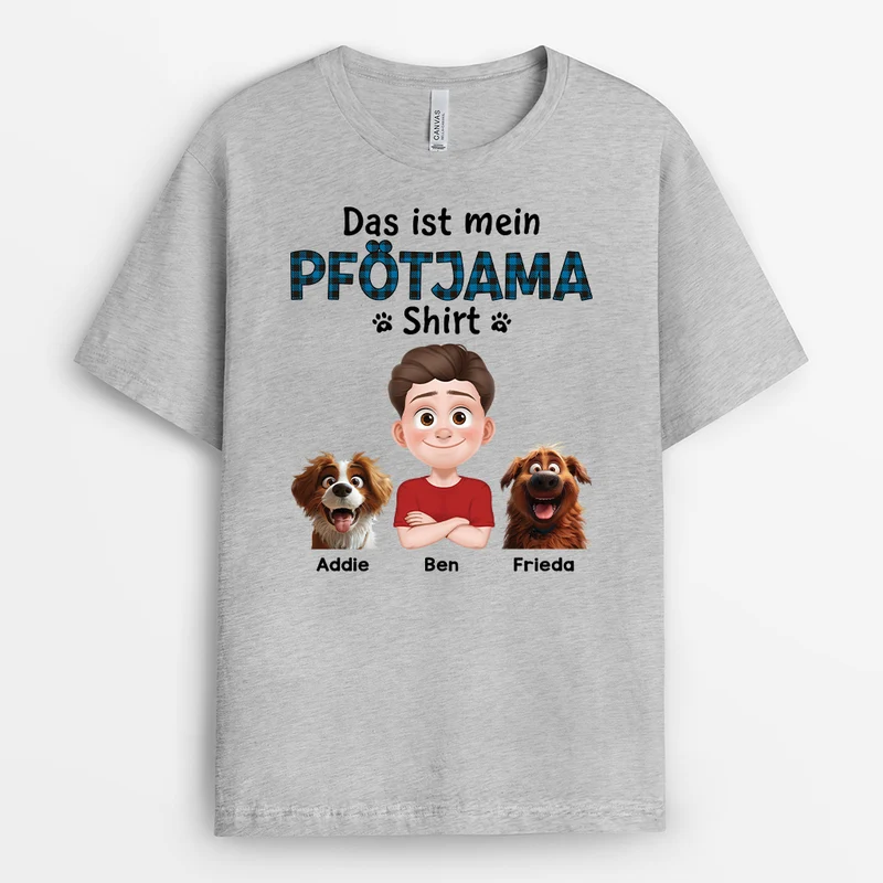 Das Ist Mein Pfötjama Shirt - Personalisiertes Geschenk | T shirt Hund