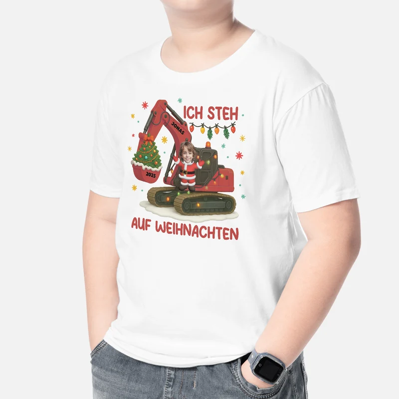 Ich Steh Auf Weihnachten - Personalisierte Weihnachtsgeschenke | Kinder T Shirts Mit Gesicht