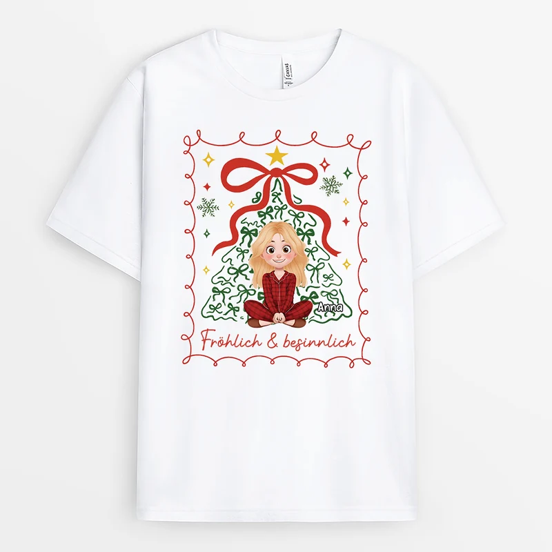 Fröhlich & Besinnlich - Personalisierte Weihnachtsgeschenke | T Shirt Männer & Damen