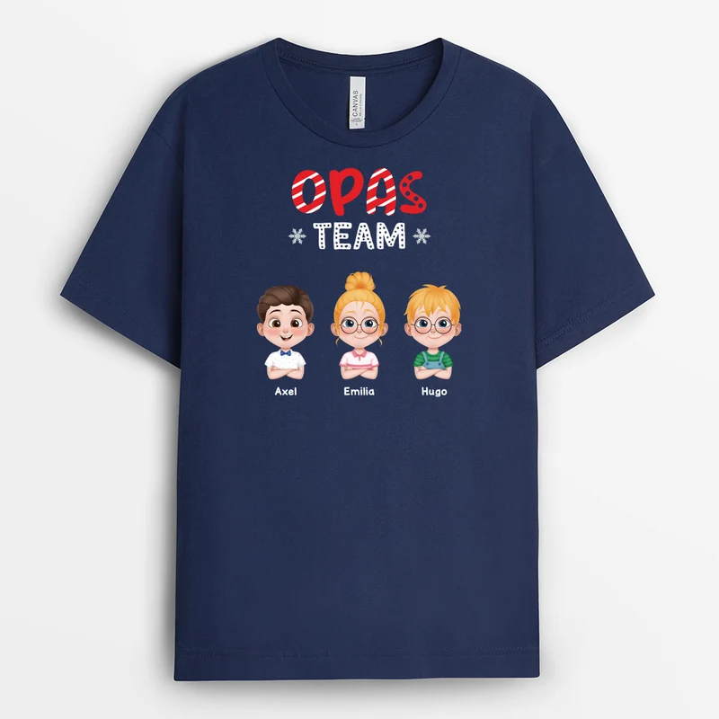 Weihnachts-Team - Personalisierte Weihnachtsgeschenke | T-shirt Oma & Opa