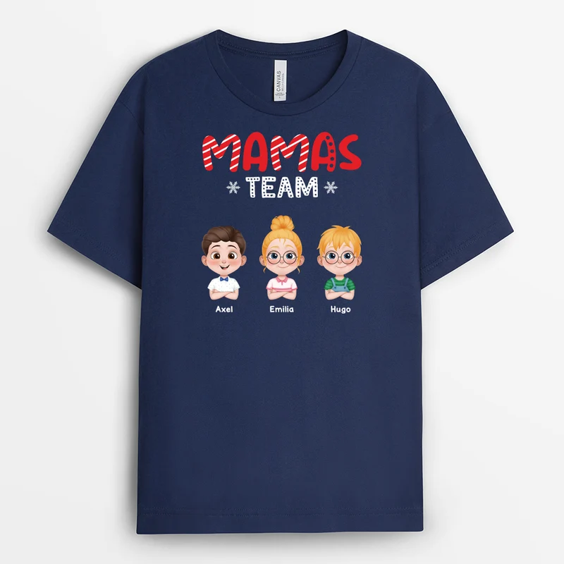 Weihnachts-Team - Personalisierte Weihnachtsgeschenke | T-shirt Mama & Papa