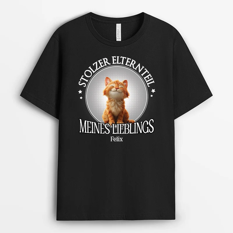 Stolzer Elternteil Meines Lieblings - Personalisierte Geschenke Katze | T-Shirt