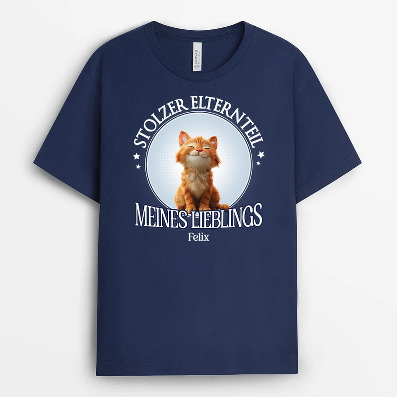 Stolzer Elternteil Meines Lieblings - Personalisierte Geschenke Katze | T-Shirt