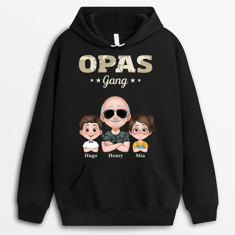 Opas/Papas Gang Landkarte - Personalisiertes Geschenk | Opa/Papa Hoodie