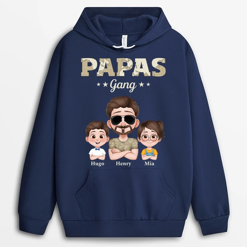 Opas/Papas Gang Landkarte - Personalisiertes Geschenk | Opa/Papa Hoodie