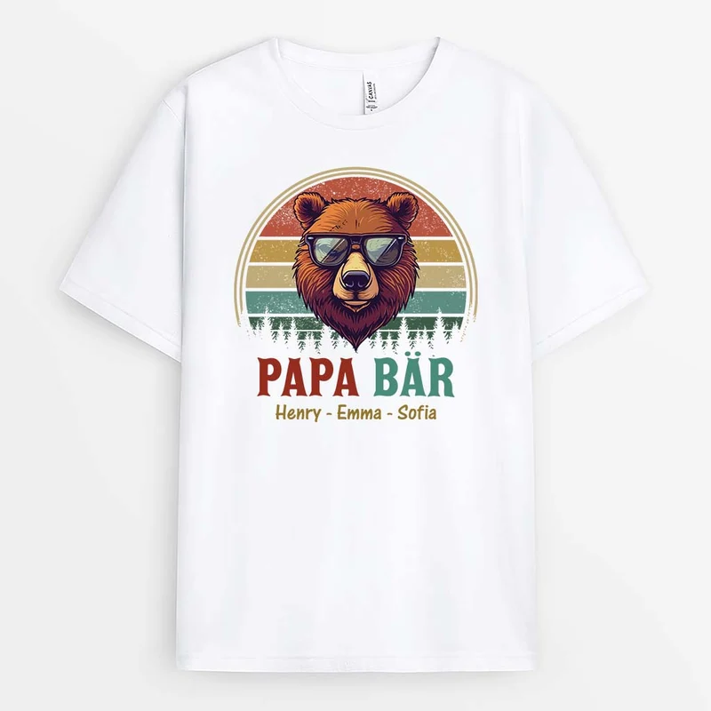 Opa/Papa Bär - Personalisiertes Geschenk | T-shirt für Männer