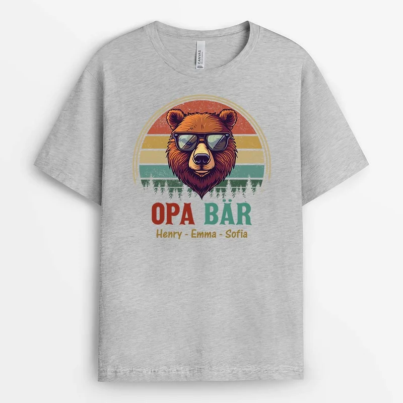 Opa/Papa Bär - Personalisiertes Geschenk | T-shirt für Männer
