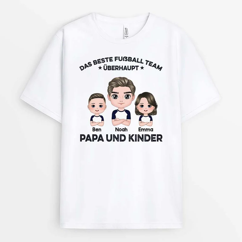 Papa Und Sohn Das Beste Team Überhaupt - Personalisiertes Geschenk | T-shirt für Papa
