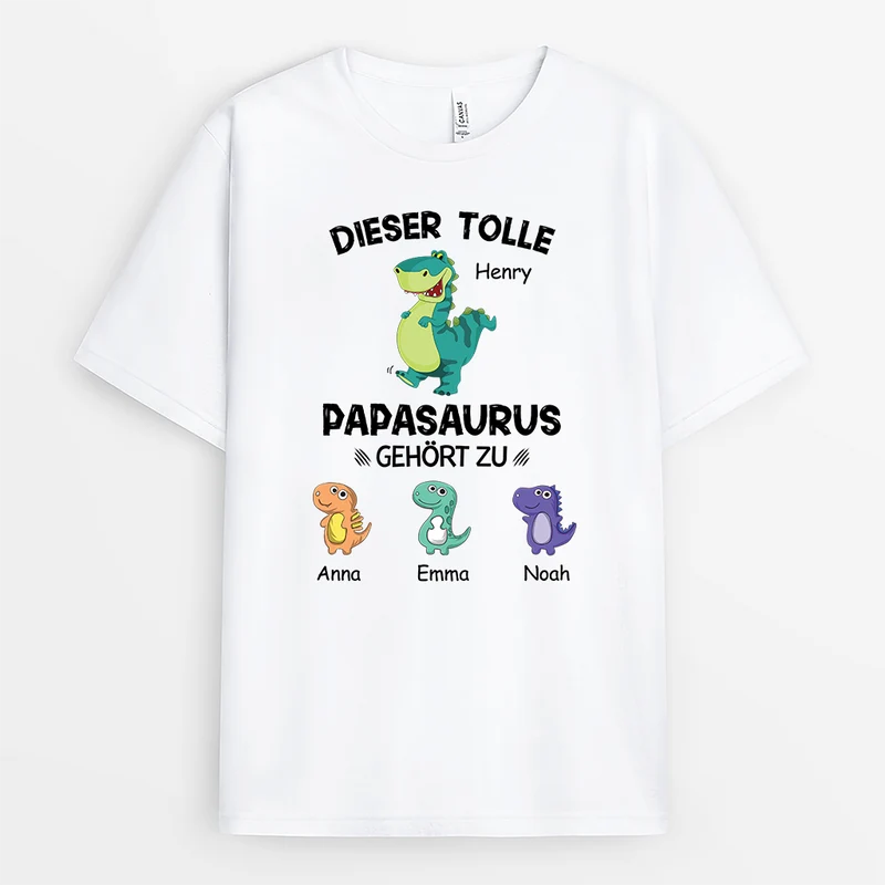 Dieser Brüll-Starke Opasaurus Gehört Zu - Personalisiertes Geschenk | T-Shirt Opa