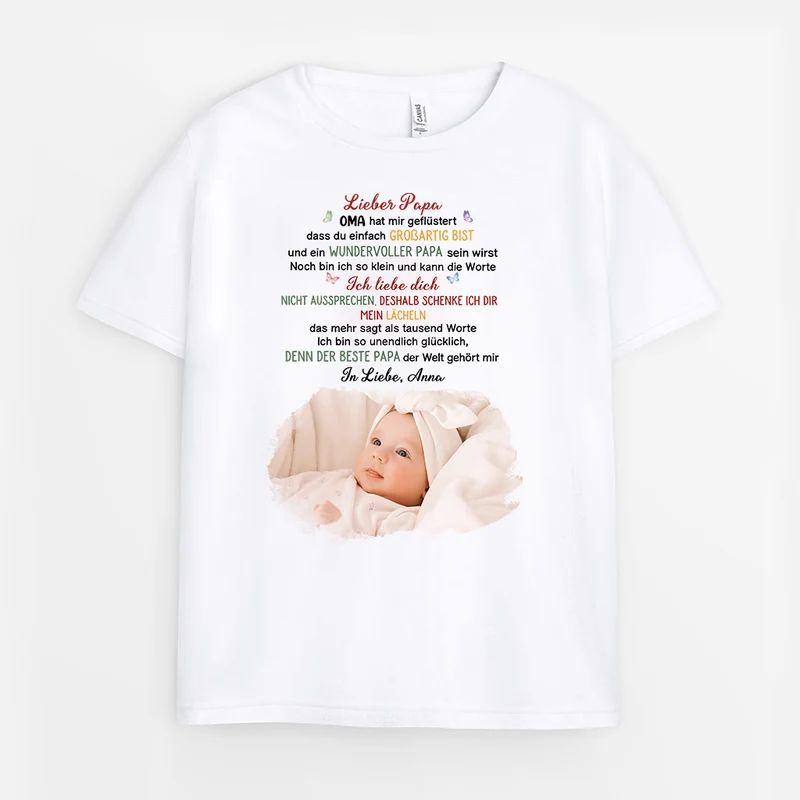 Liebe Mama - Personalisiertes Geschenk | T-Shirt Baby/Kinder mit Foto